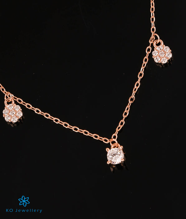 The Dreamy Silver Rose-gold Necklace & Earrings