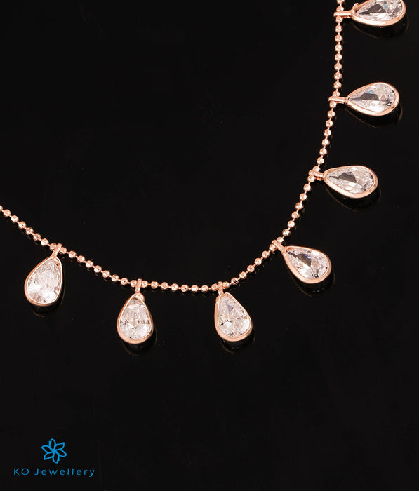 The Row of Gems Rose-gold Necklace
