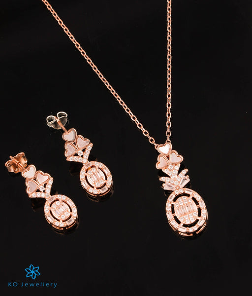 Contemporary Wreath 22k Gold Pendant Set – Andaaz Jewelers
