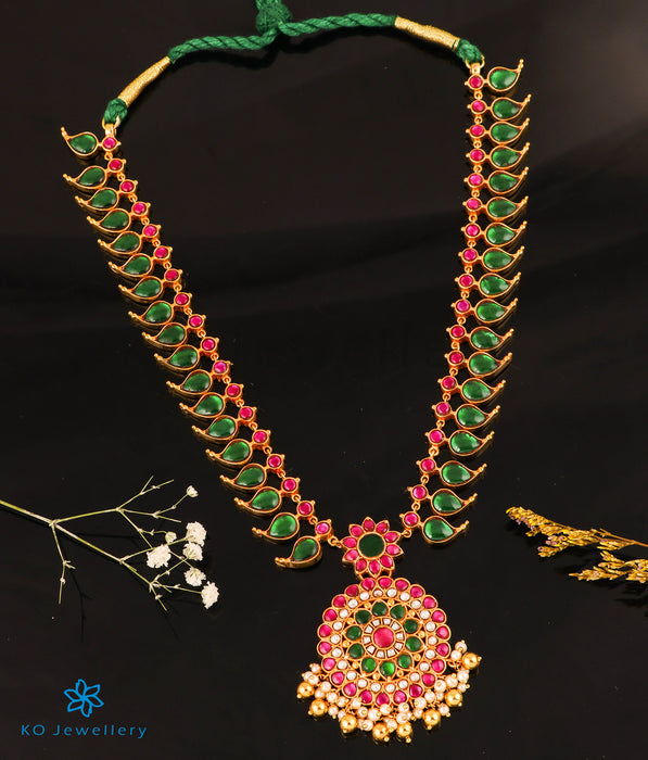 The Vanhi Silver Kundan-Jadau Mango Necklace