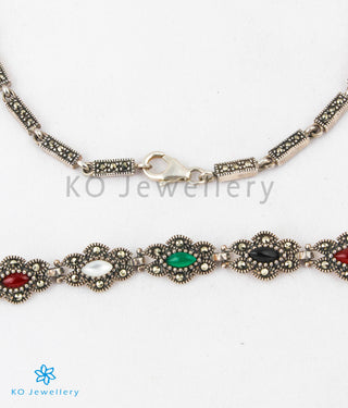 The Blossom Silver Marcasite Anklets