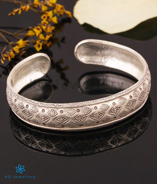 The Embossed Silver Cuff Bracelet