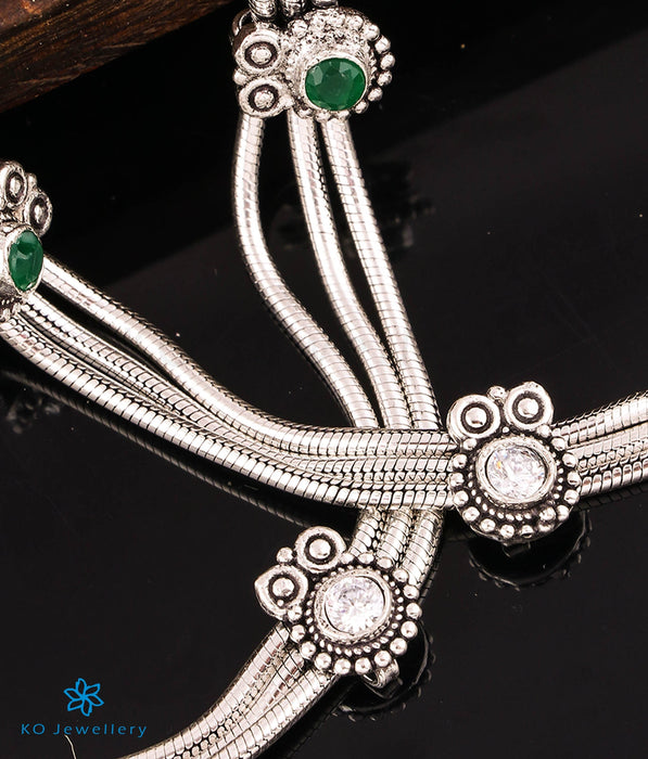 The Pujita Silver Antique Anklets