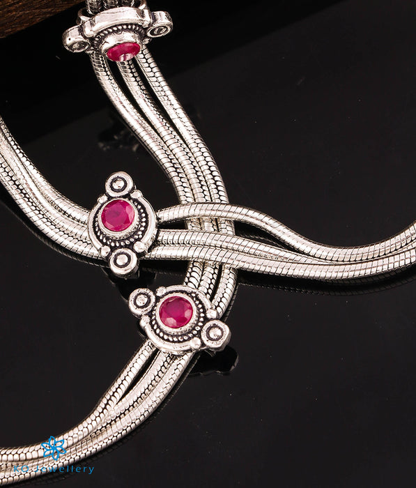 The Ishanika Silver Antique Anklets