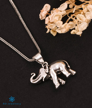 The Gaja Silver Elephant Pendant