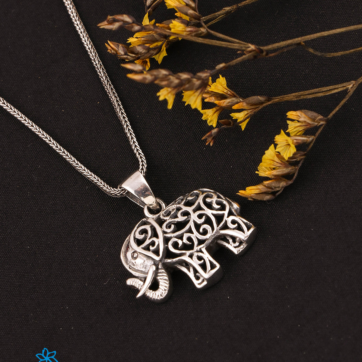 925 SILVER PAVE ELEPHANT NECKLACE | Patty Q's Jewelry Inc