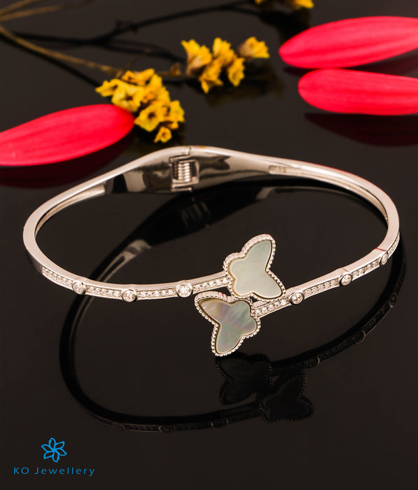 The Paired Butterfly Silver Bracelet