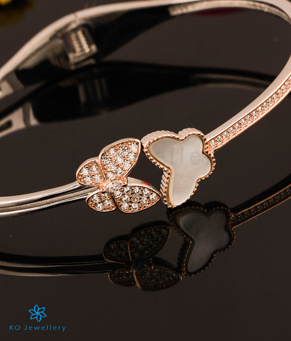 The Romance of the Butterflies Silver 2 tone Bracelet