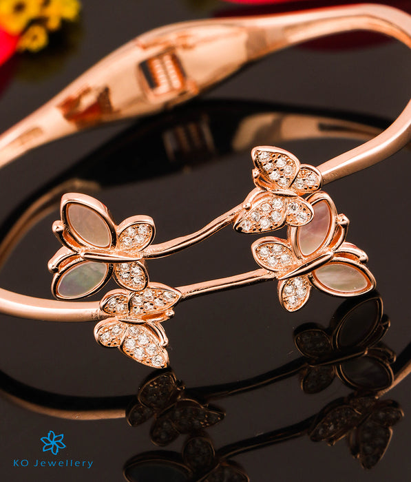 Gold crystal butterfly bracelet - Vintage Bridal Accessories