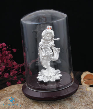 The ShriKrishna 999 Pure Silver Idol (3.5 inches)