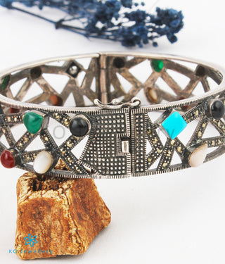 The Zoya Silver Marcasite Bracelet (Multicolour)