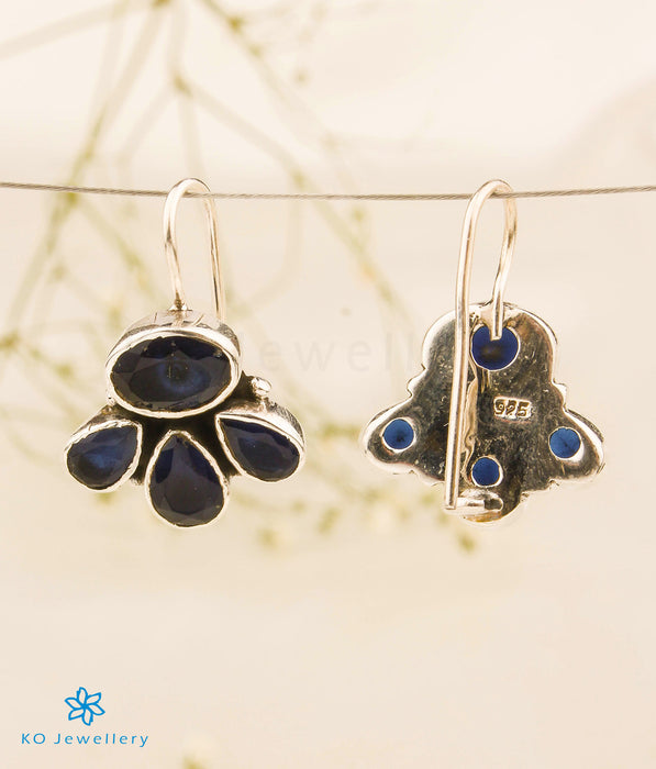 The Urmika Silver Gemstone Earrings (Blue)