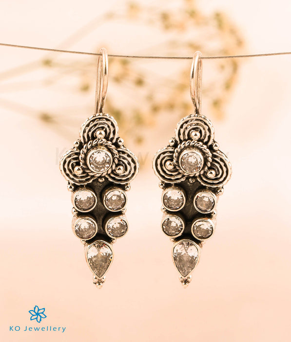 The Tamara Silver Gemstone Earrings (White)