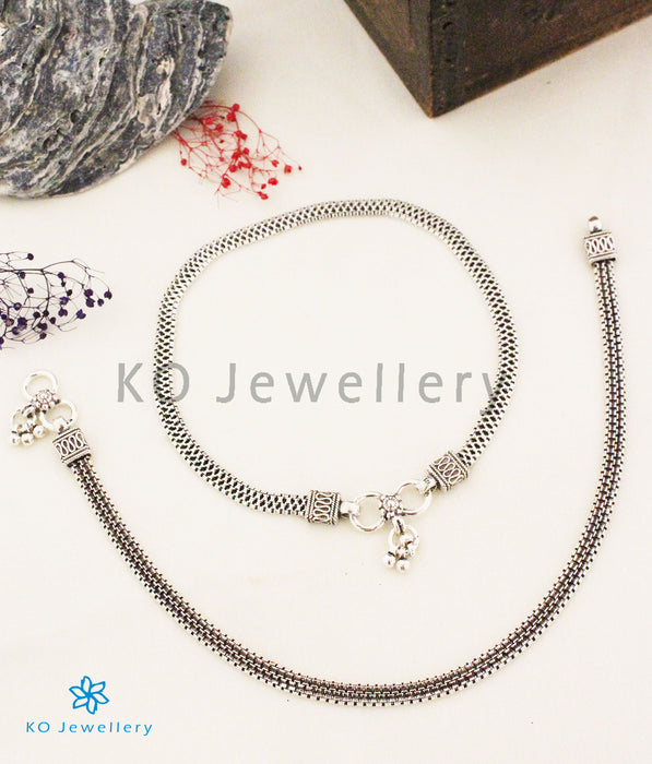 The Aham Silver Anklets