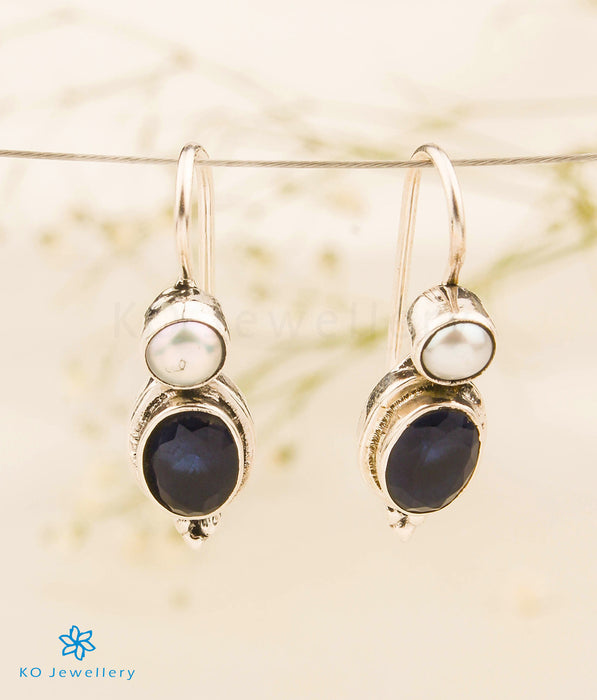The Avanti Silver Gemstone Earrings (Blue)