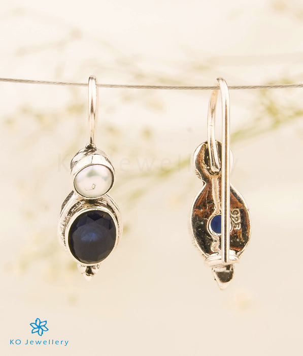 The Avanti Silver Gemstone Earrings (Blue)