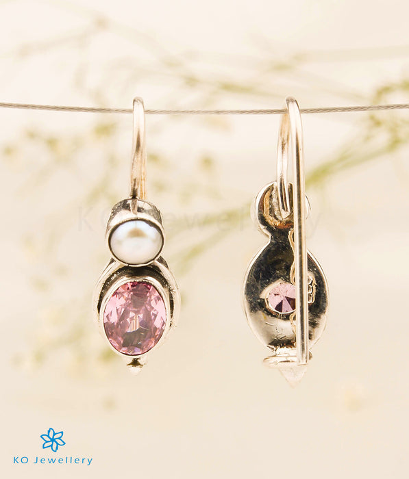 The Avanti Silver Gemstone Earrings (Pink)