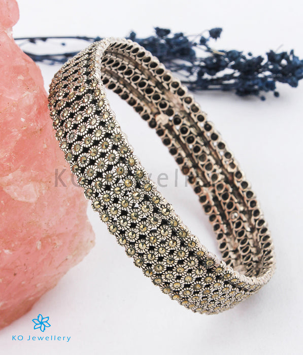 The Crystal Silver Marcasite Bangle
