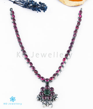 The Samprathi Silver Reversible Addige Necklace (Oxidised)