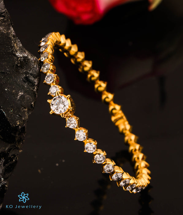 18k Solitaire Round Large Diamond Bracelet – AMA