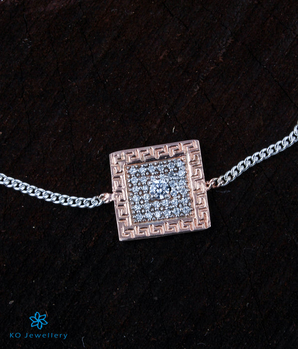The Squared Silver Rakhi/Bracelet