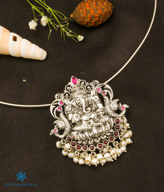 The Bavya Silver Ganesha Pendant