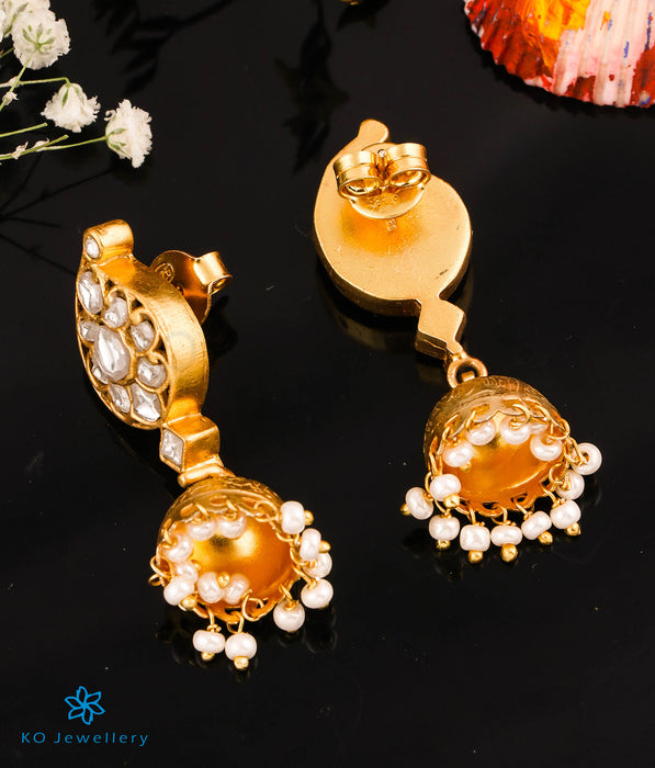 Kundan Gold Jhumka /earrings Temple Jewelry / Dangle Drop Gold Jhumkas  /indian Wedding/kundan Jhumka/ Bridesmaid Earrings, Chandbalis - Etsy