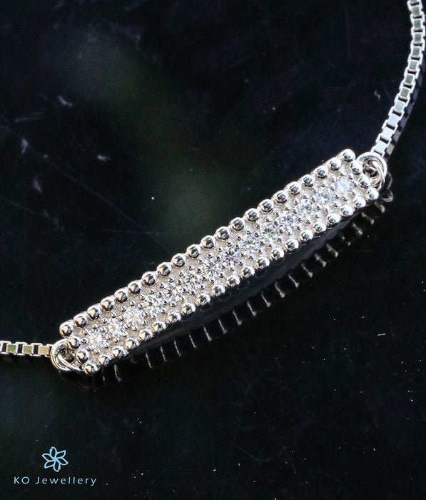 The Sparkling Bar Adjustable Silver Bracelet