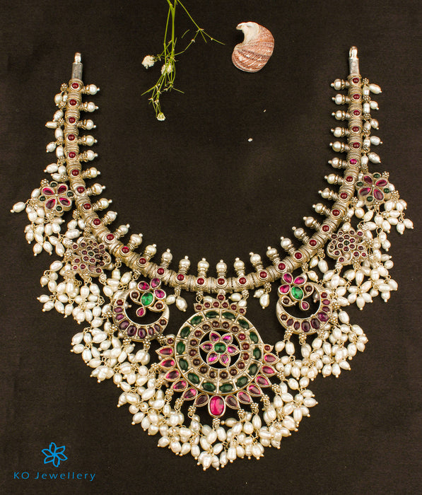 The Pranaya Silver  Guttapusalu Necklace (Short)