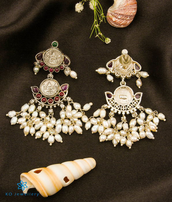 The Saira Lakshmi Silver Pearl Earrings
