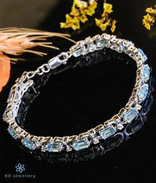 The Luminous Blue Silver Bracelet