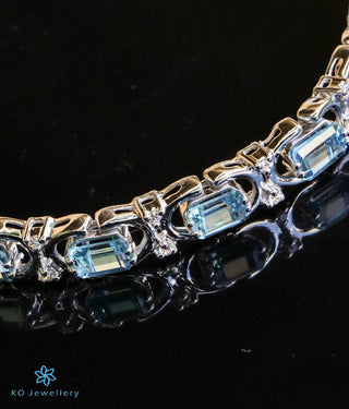 The Luminous Blue Silver Bracelet