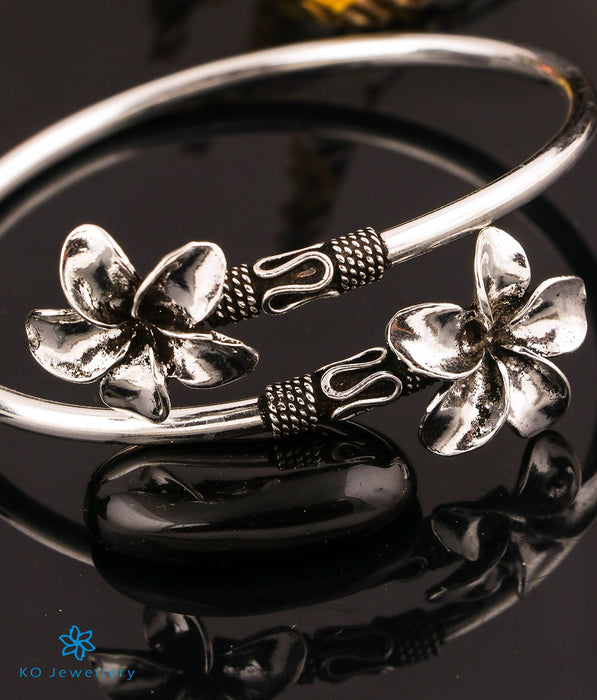 The Fragipani Silver Flexible Open Bracelet