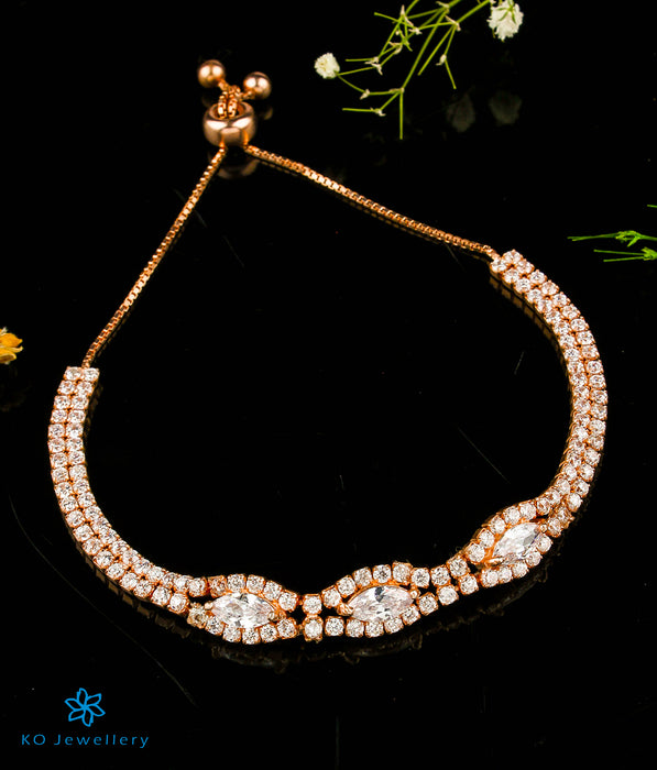 The Maanvi  Silver Rose-gold Bracelet