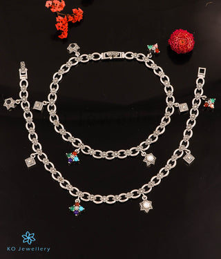 The Starry Charms Silver Marcasite Anklets