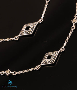 The Cluster Sparkle Silver Marcasite Anklets