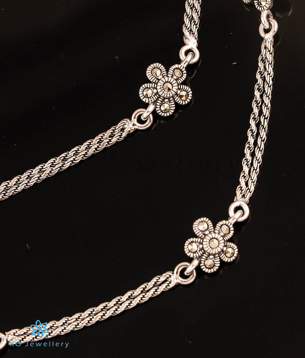 The Evershine Sparkle Silver Marcasite Anklets