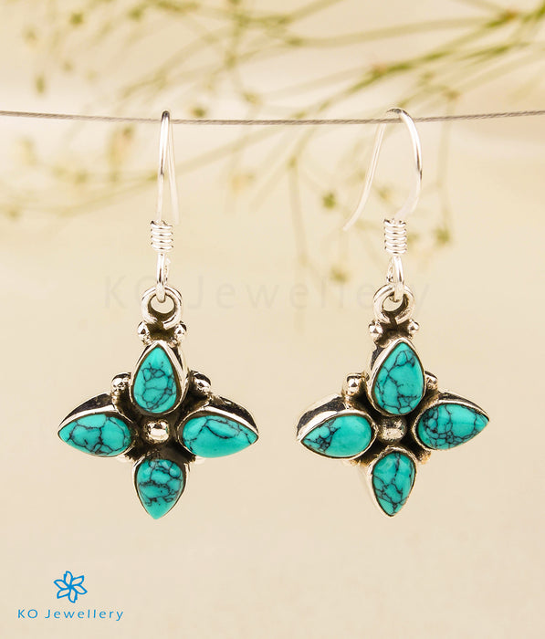 The Sarva Silver Gemstone Earrings (Turquoise)