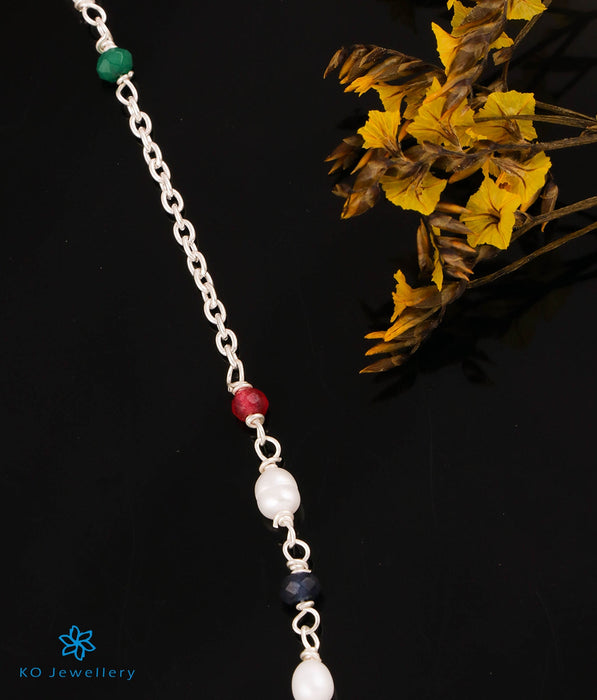 The Multicoloured Pearl Silver Necklace