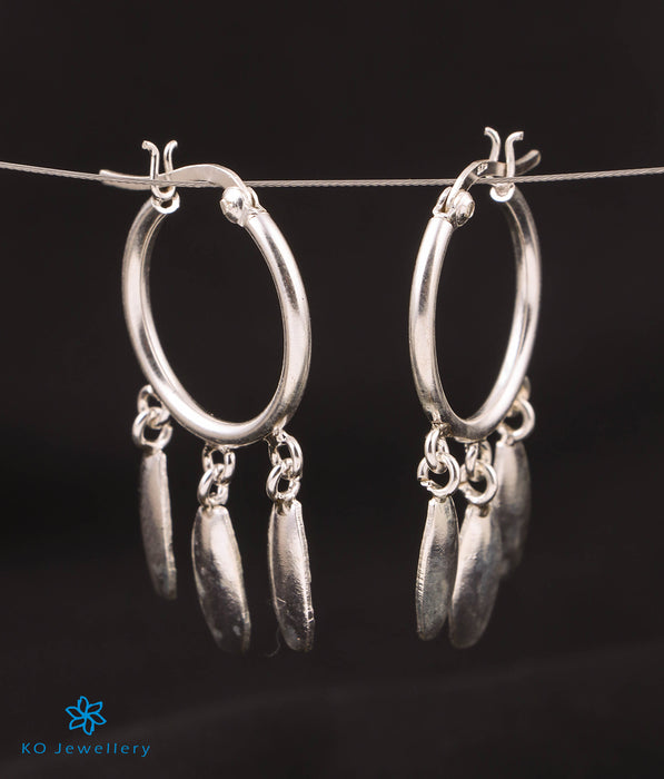 The Plumed Silver Hoops