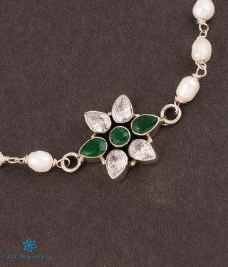 The Taruni Silver Pearl & Gemstone Bracelet