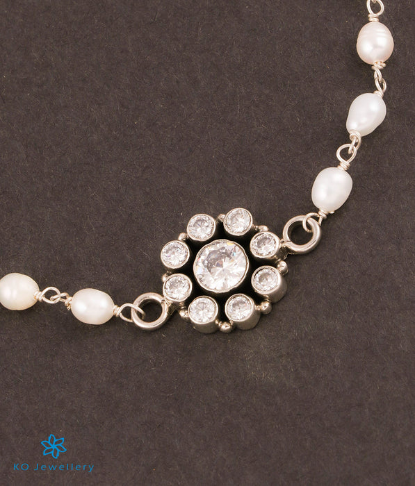 The Madhurya Silver Pearl & Gemstone Bracelet
