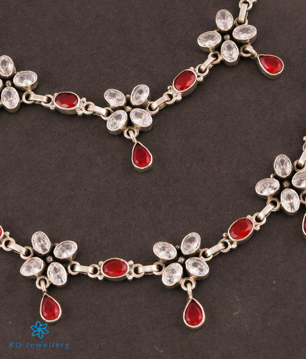 The Samad Silver Gemstone Anklets
