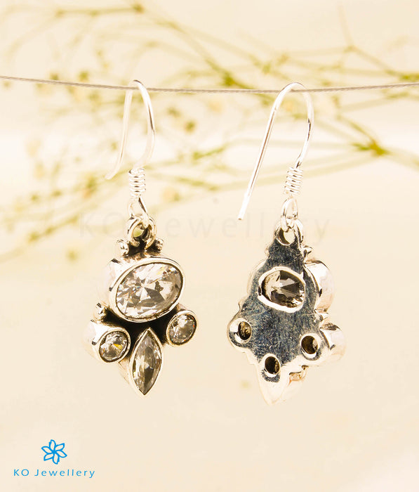 The Rupaka Silver Gemstone Earrings (Blue)