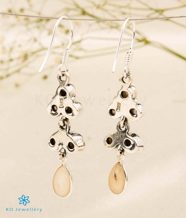 The Barha Silver Gemstone Earrings (Garnet)