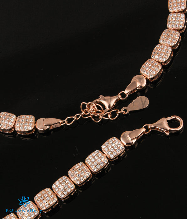 The Chaya Silver Rose-gold Anklets