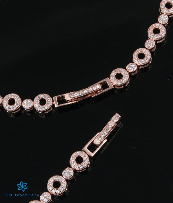 The Maira Silver Rose-gold Anklets