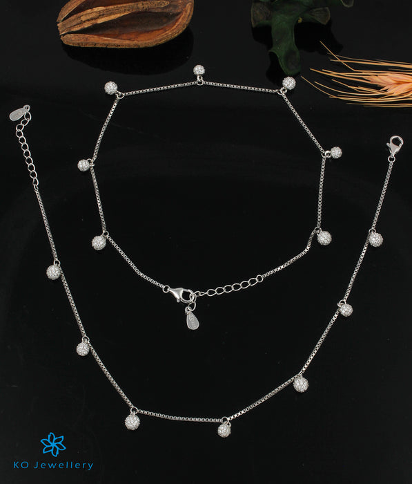 The Idika Silver Anklets