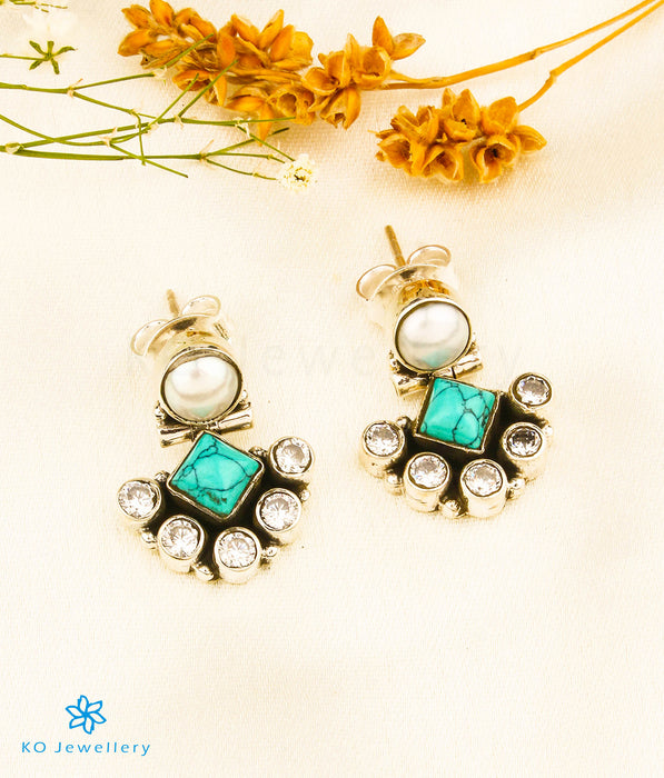 The Naz Silver Gemstone Earrings (Turquoise)