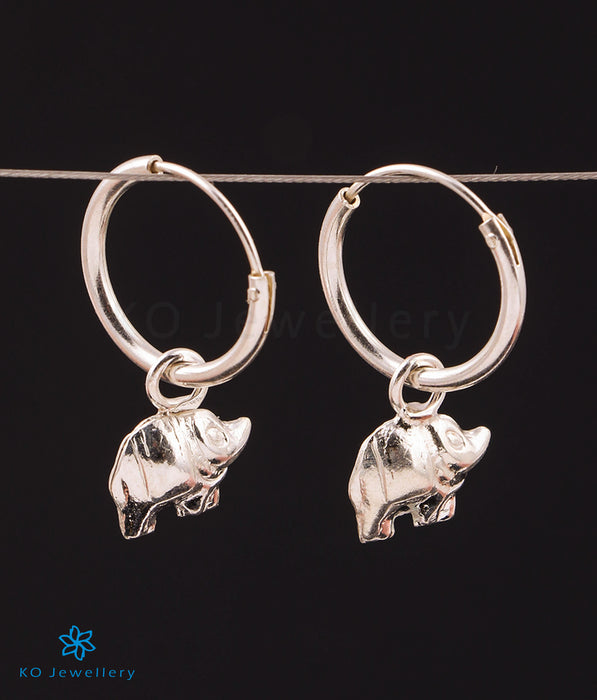 The Elephant Silver Hoops
